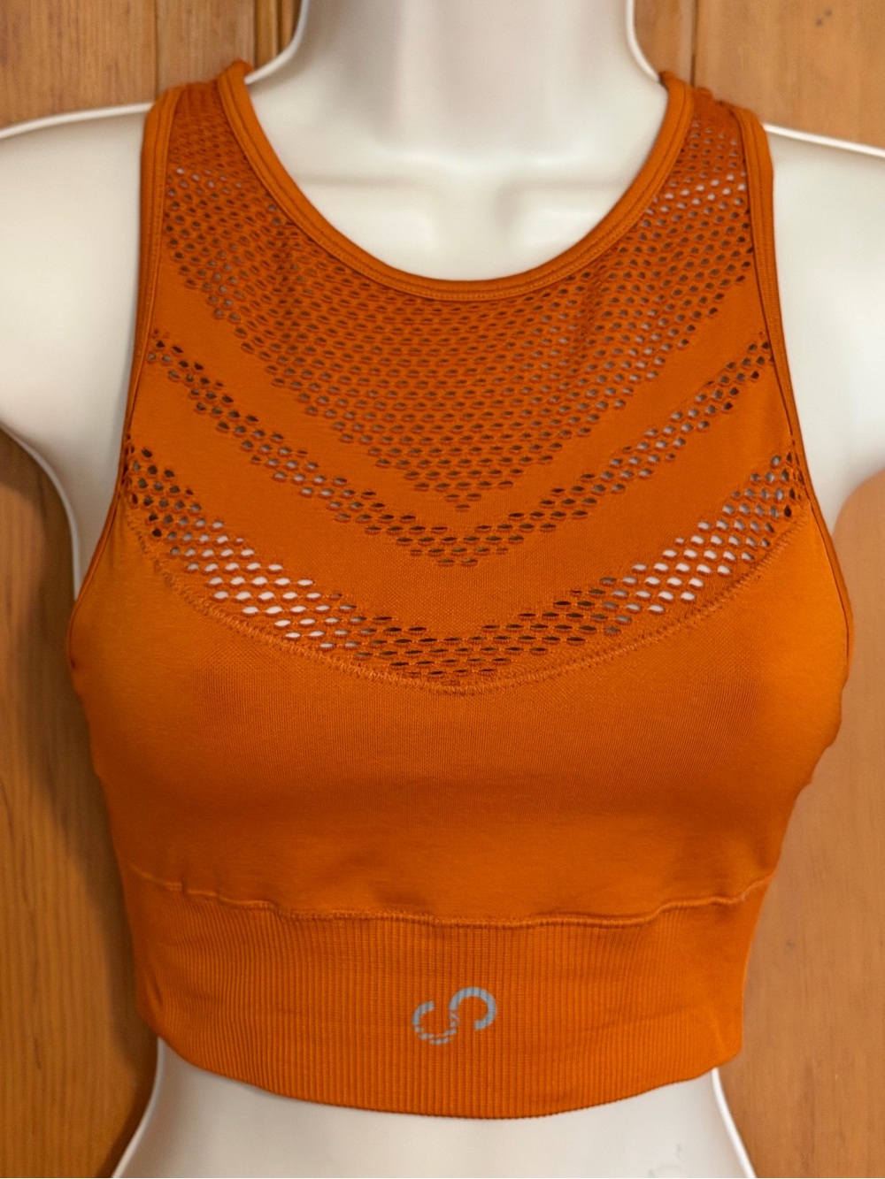 Curves N Combat Boots Seamless Laser Cut Bra Burnt Orange